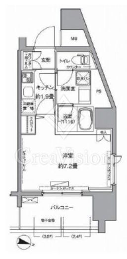センテニアル王子神谷　319号室　間取り