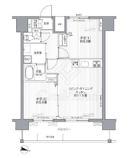 センテニアル王子神谷　902号室　間取り