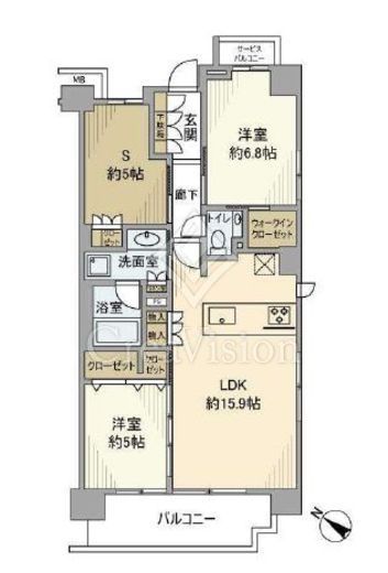 イニシア文京根津　601号室　間取り