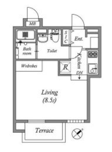 パセオ高田馬場3　101号室　間取り
