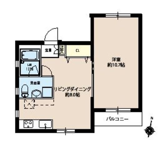 プロスパー小石川　201号室　間取り