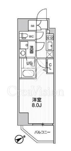 グラシアプレイス本駒込　801号室　間取り
