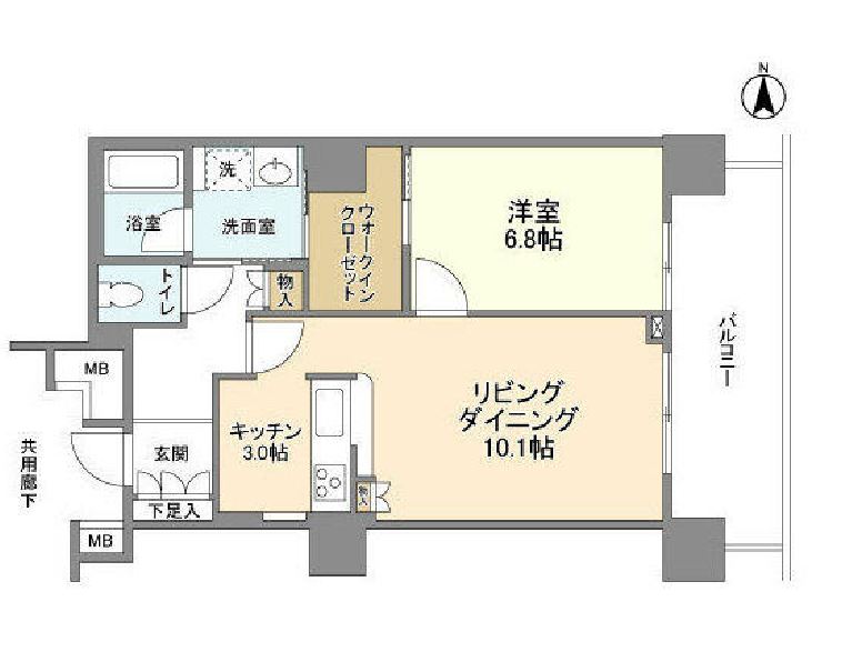 豊洲シエルタワー　716号室　間取り