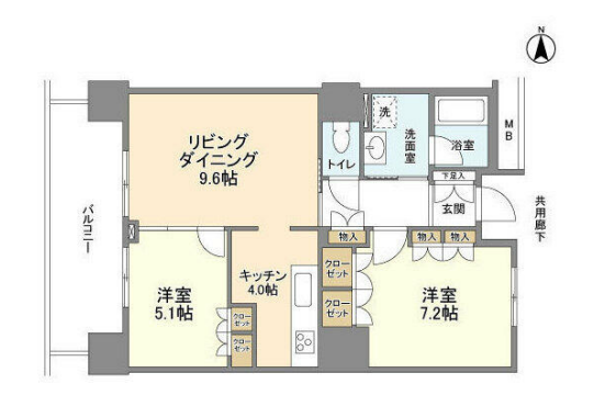 豊洲シエルタワー　2405号室　間取り