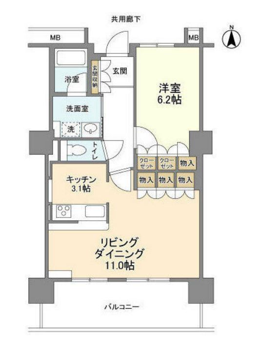 豊洲シエルタワー　2109号室　間取り