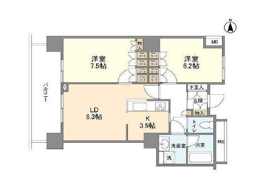 豊洲シエルタワー　1003号室　間取り
