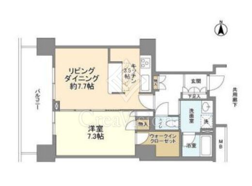 豊洲シエルタワー　2504号室　間取り