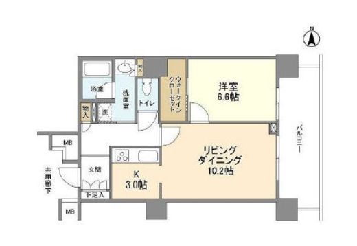 豊洲シエルタワー　3012号室　間取り