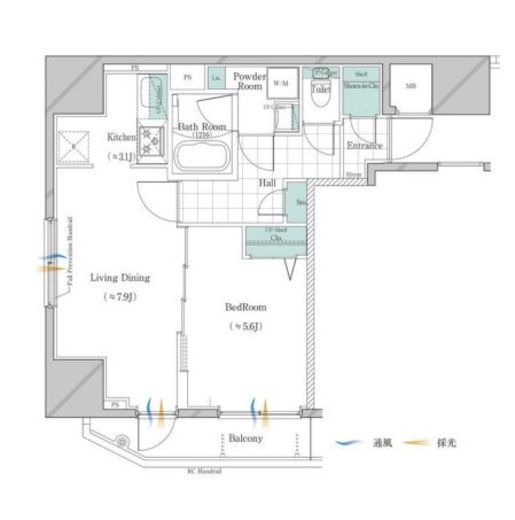 ガリシア大塚サウス　801号室　間取り