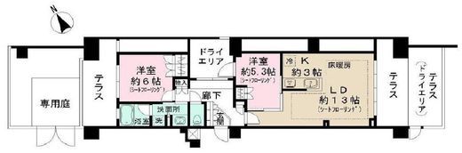 THEパームス西ヶ原　106号室　間取り