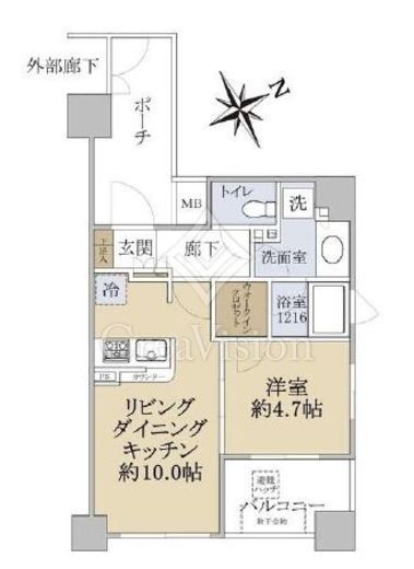 ブランズ東池袋　5F1号室　間取り