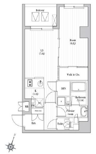 文京本駒込レジデンス　506号室　間取り