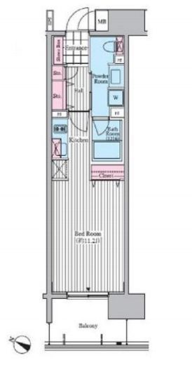 クロスレジデンス東十条　407号室　間取り