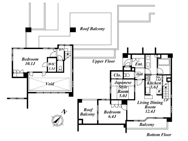 プライムアーバン新宿夏目坂タワーレジデンス　407号室　間取り