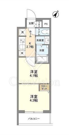 クラリティア文京千石　402号室　間取り