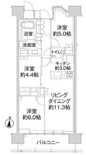 パークホームズ亀有ガーデンズコート　204号室　間取り
