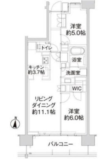 パークホームズ亀有ガーデンズコート　205号室　間取り