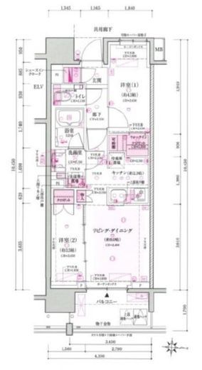クレヴィア日暮里 THE PLACE　304号室　間取り