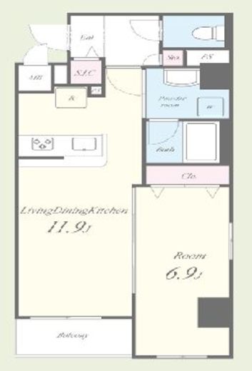 ヒューゲル本郷　203号室　間取り