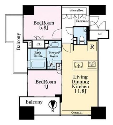 プレミスト西池袋　406号室　間取り