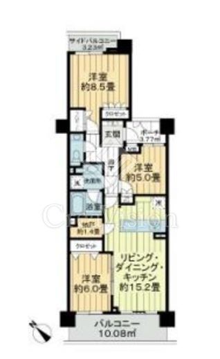 ヒルズ目白台　405号室　間取り
