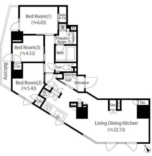 コノート茗荷谷　801号室　間取り