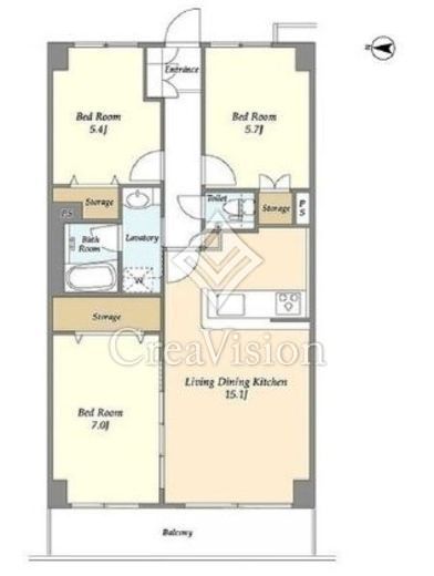 ヒルトップ・スクエアー　511号室　間取り