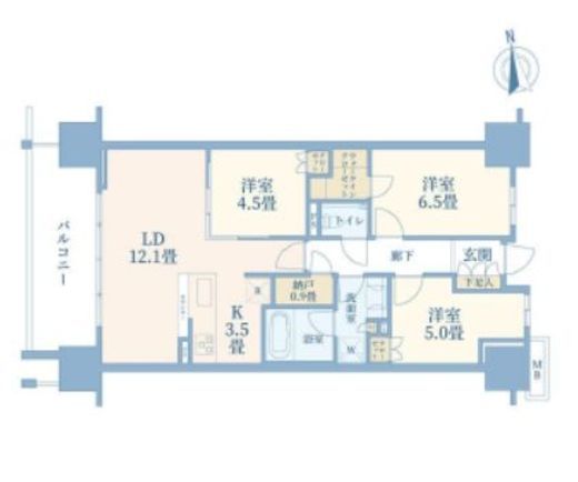 ブリリアシティ西早稲田　205号室　間取り
