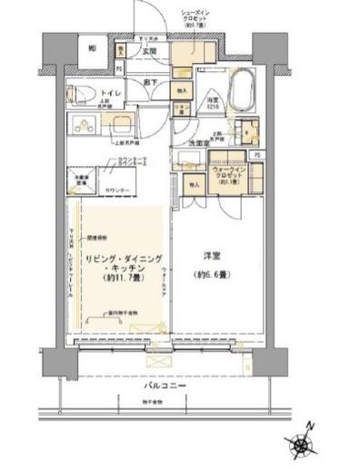 コムレジ赤羽　205号室　間取り
