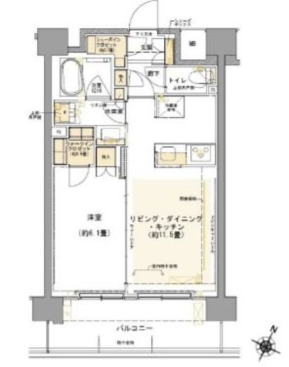 コムレジ赤羽　402号室　間取り