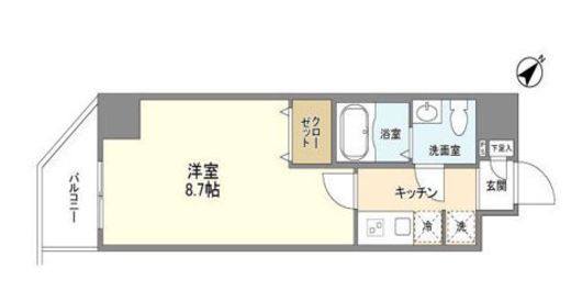 アルファコート王子2　602号室　間取り