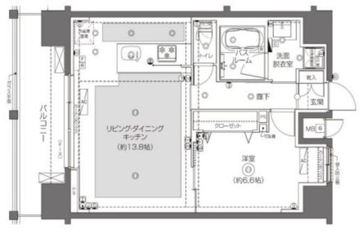 ZOOM王子神谷　1402号室　間取り