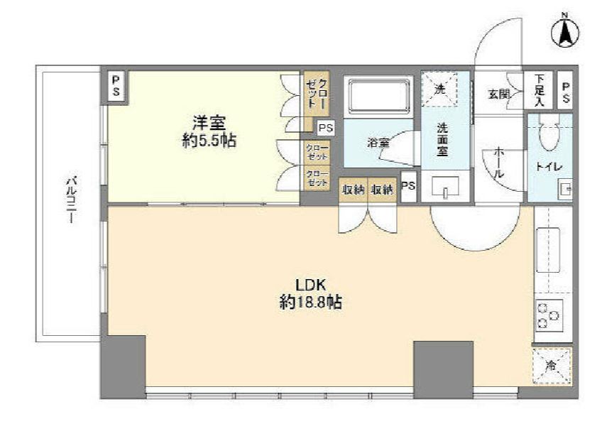 パリオ・アクティフ　1103号室　間取り