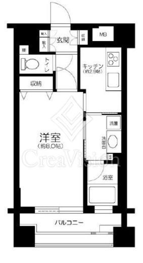 ダイナシティ文京根津　413号室　間取り