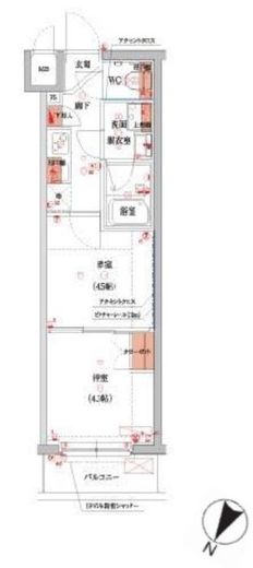 ハーモニーレジデンス池袋ウエスト　105号室　間取り