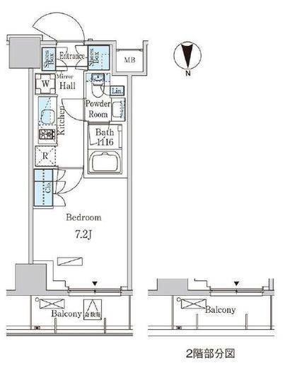 パークアクシス池袋　1604号室　間取り