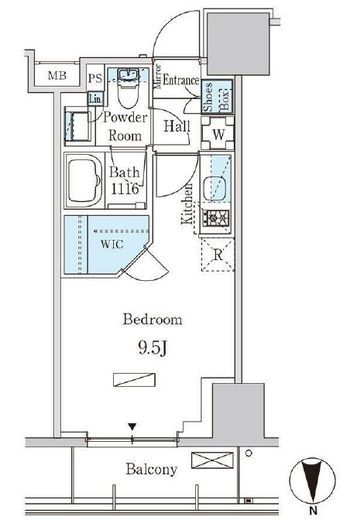 パークアクシス池袋　707号室　間取り