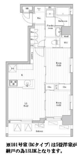 南千住レジデンス　101号室　間取り