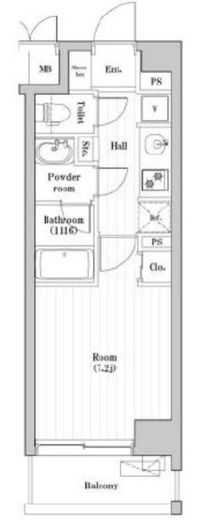 南千住レジデンス　403号室　間取り
