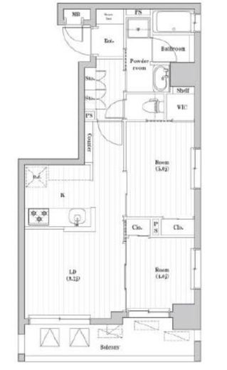 南千住レジデンス　604号室　間取り