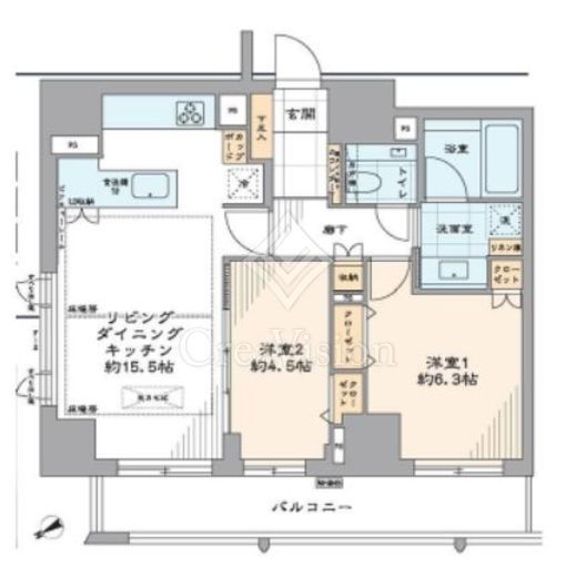 ウェリス駒込レジデンス　801号室　間取り