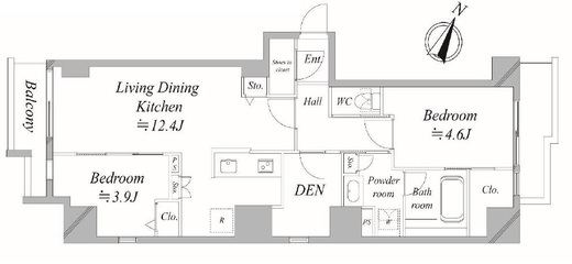 レジディア板橋本町プレイス　602号室　間取り