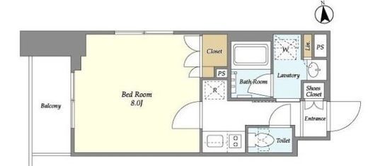 ORSUS UMEJIMA (オルサス梅島)　408号室　間取り