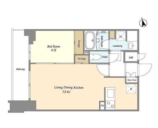 ORSUS UMEJIMA (オルサス梅島)　501号室　間取り