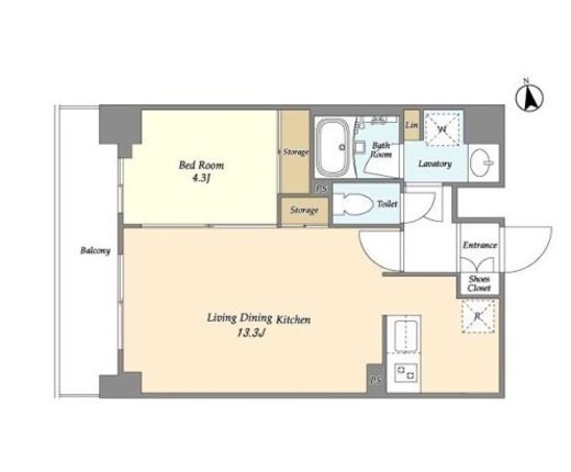 ORSUS UMEJIMA (オルサス梅島)　604号室　間取り