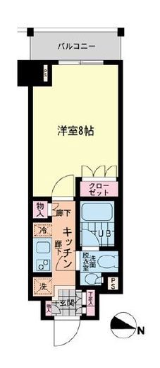 エスティメゾン赤羽　206号室　間取り