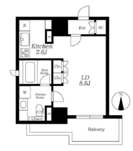 サーラ・プラティコ　305号室　間取り