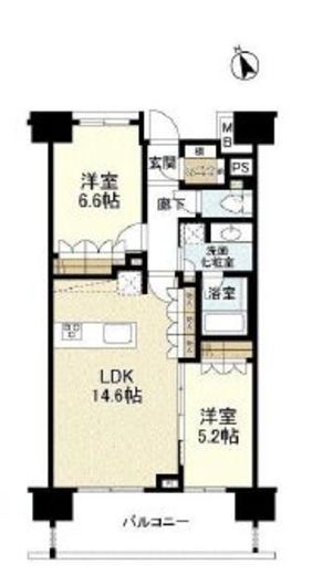 パークハウスサンセジュール　1403号室　間取り