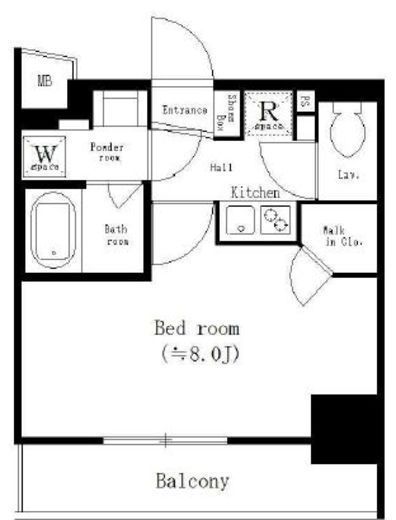 パークキューブ新板橋　1203号室　間取り