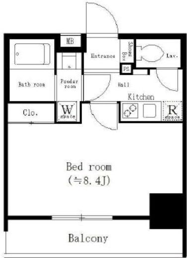 パークキューブ新板橋　804号室　間取り